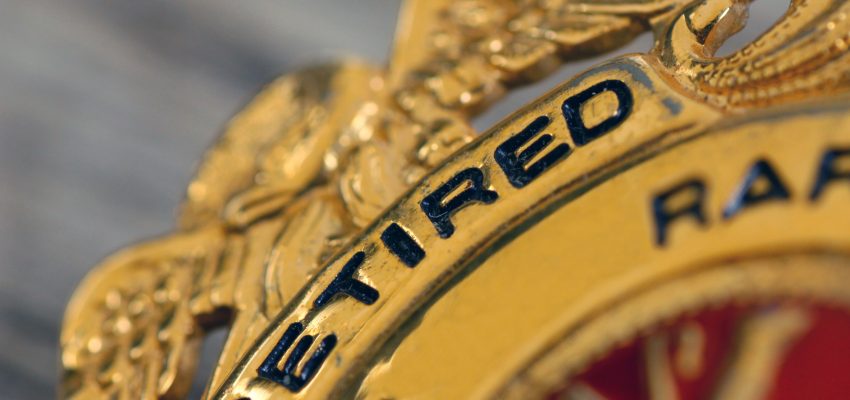 Retirement badge given for years of service