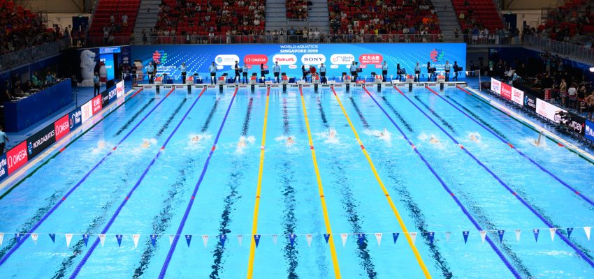Event Venue Woirld Aquatics Backstroke Heat